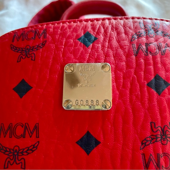 MCM Red Backpack - Picture 3 of 6
